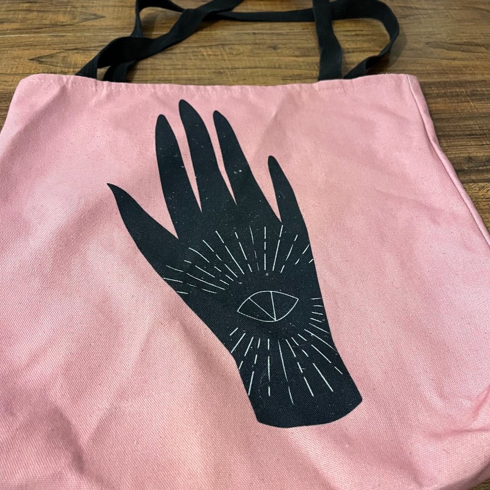 Society6 Witch Hand Pink Tote bag